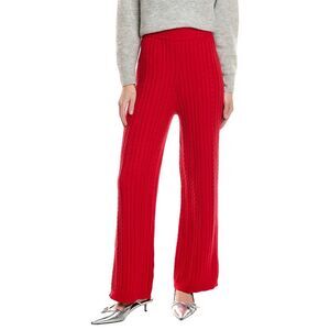 Estellina Womens Cable Sweater Pant, Red